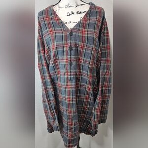 L.L.Bean distressed pullover flannel